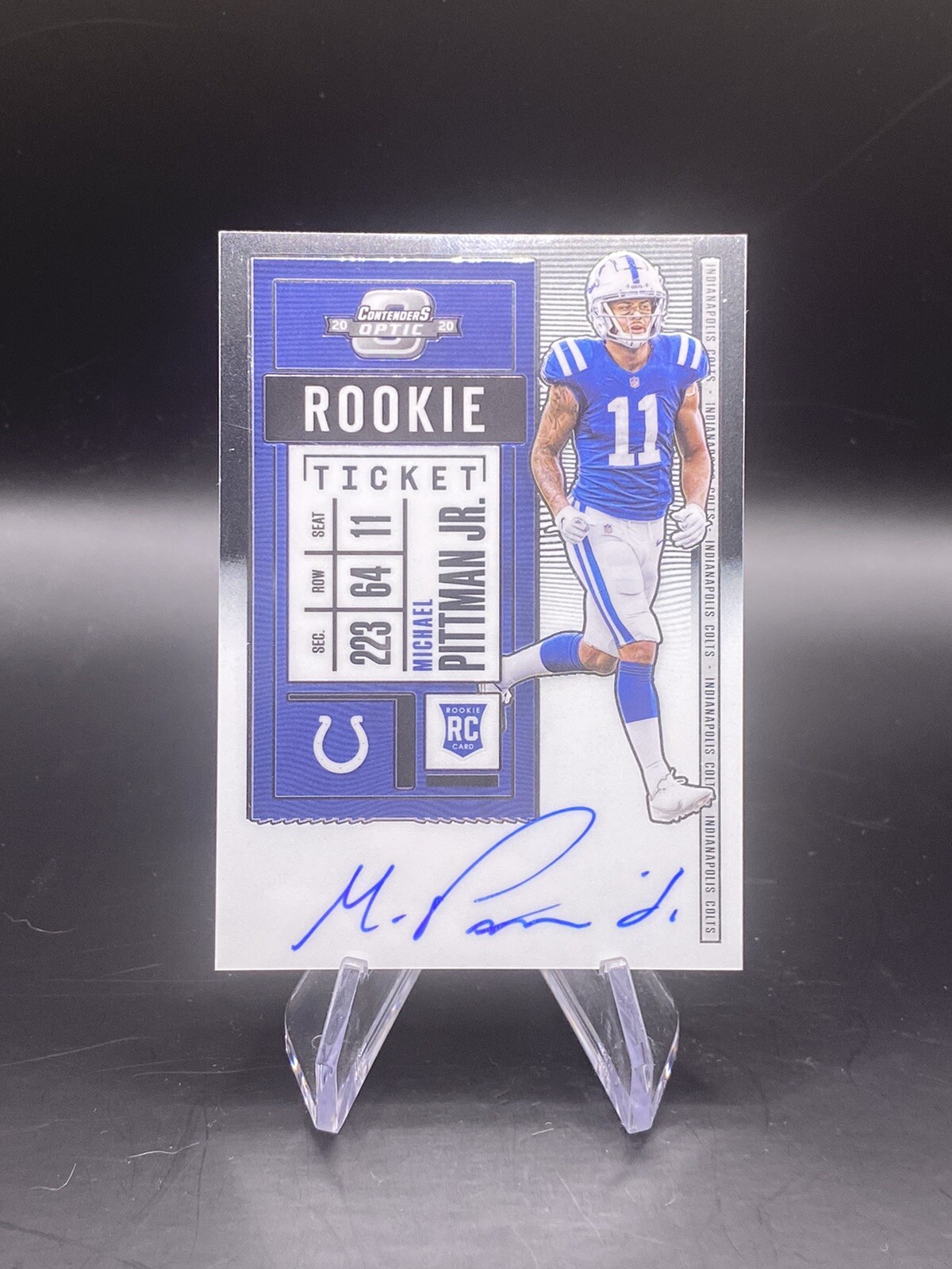 2020 contenders optic Michael pittman jr rookie auto ticket #114 colts
