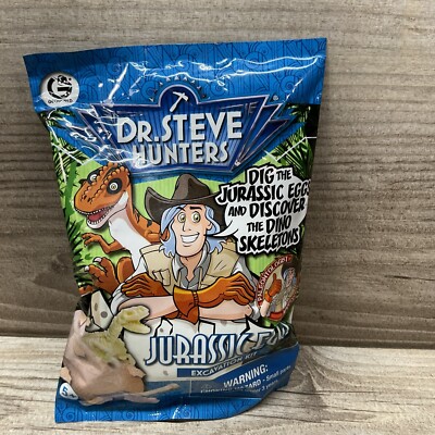 Geoworld Dr. Steve Hunters Jurassic Egg Excavation Kit Mystery Bag New Sealed