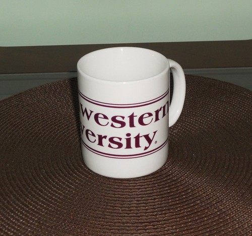 RARE VINTAGE NORTHWESTERN UNIVERSITY COLLEGE CERAMIC COFFEE MUG CUP - Picture 2 of 6