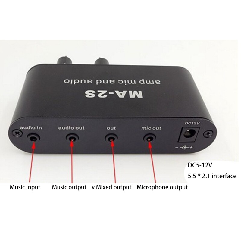 3.5mm Condenser Microphone Amplifier Headphone Amplifier Music