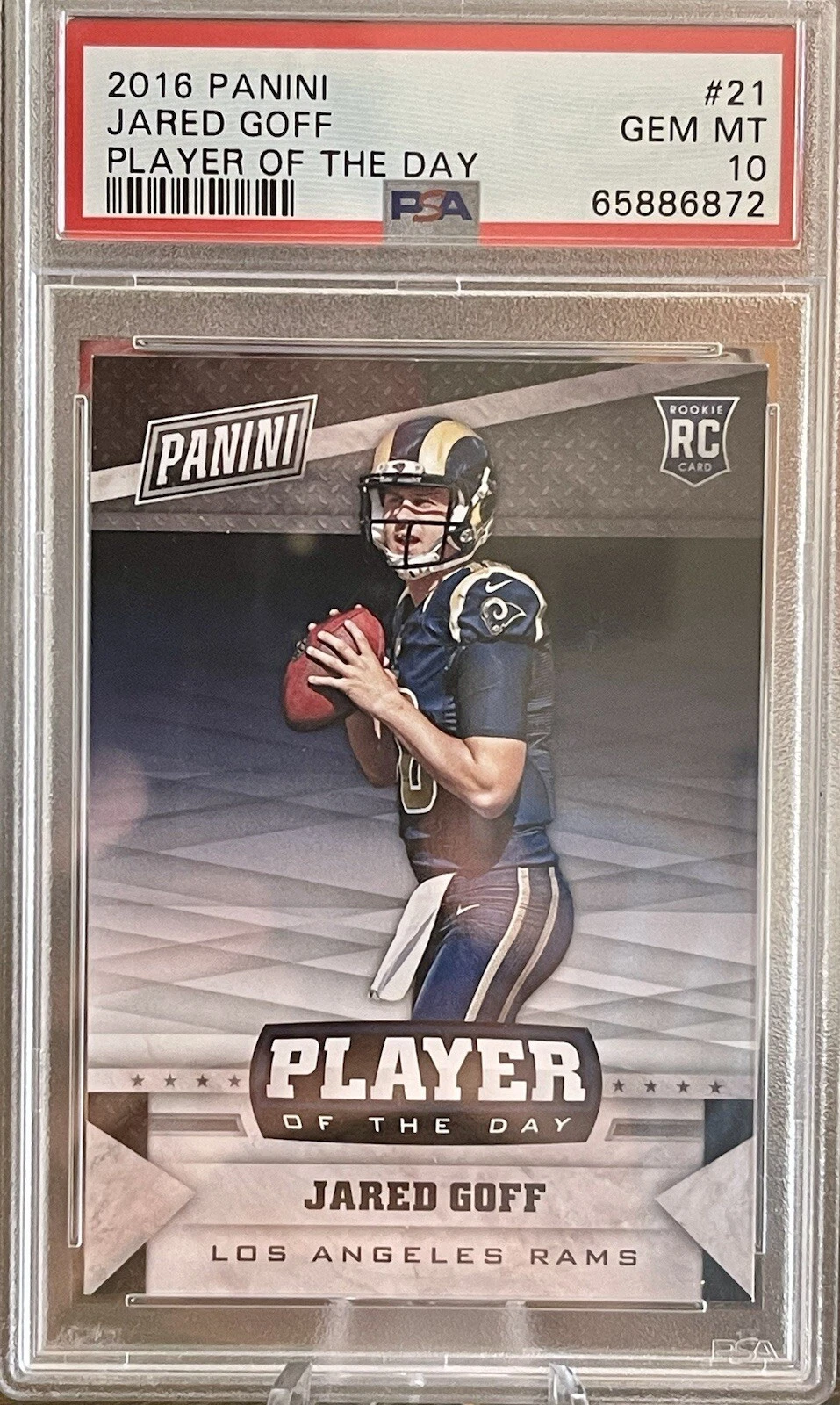 Jared Goff Panini Player of the Day #21 Base