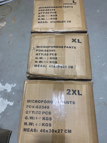 MICROPOROUS PANTS 2XL QTY (14) DISPOSABLE ELASTIC WAIST AND ANKLE SIMILAR TYVEK* image 3