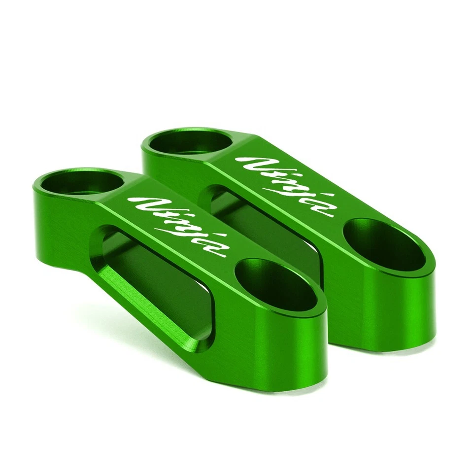 For Kawasaki Ninja 250 500 R 300 400 650 1000 Rear view Mirrors Extension Riser - Image 2 of 4