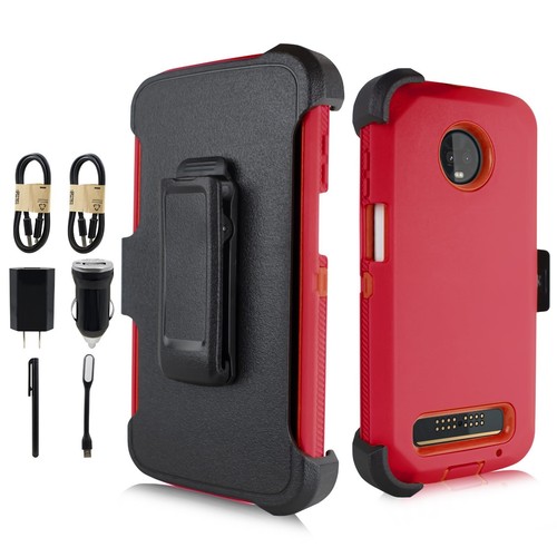 SPARPAKET + Für Motorola Moto Z3 Play/Z3 Holster Hülle mit integrierter Displayfolie - Bild 5 von 37