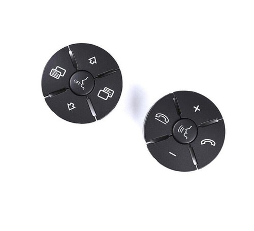 Fit For Benz ML GL 2012-2016 Matte Black Steering Wheel Button Cover Trim 2PCS - Picture 7 of 10