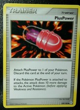 PlusPower 109/130 Trainer Diamond & Pearl Pokémon Card i Penny Sleeve Uncommon