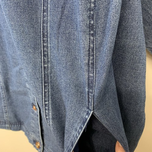 Quacker Factory Denim Jacket Woman 3X Embroidered Pockets Button Front Western - Picture 4 of 12