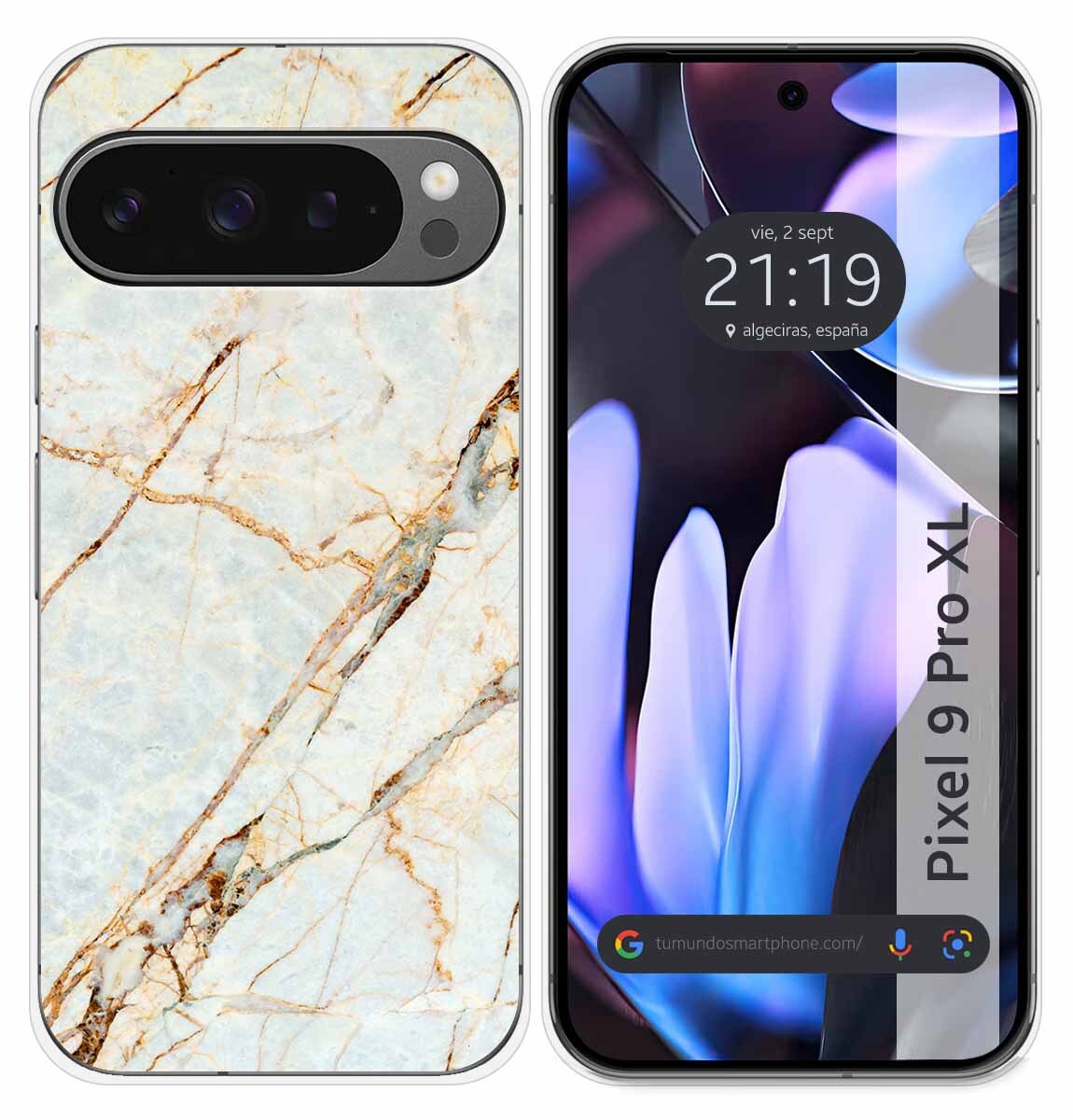 Custodia In Silicone Per Google Pixel 9 Pro XL 5G Design Marmo 13 Disegni