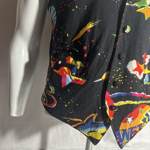 Planet Hollywood Vest Uniform Multicolor Size S/M Unisex Vintage - Picture 2 of 7