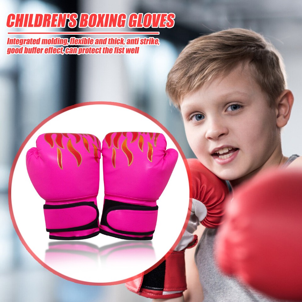 A 2pcs Boxing Training Fighting Gloves Kid Breathable Sparring Karate