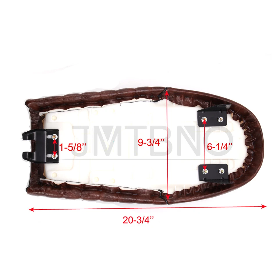 Asiento de sillín plano de motocicleta vintage Café Racer para Suzuki TU250 TU250X GN250 Foto 2 de 4