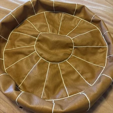 Thgonwid Decorative Pouf Footstool Ottoman Leathaire Poufs Unstuffed