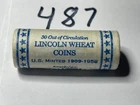 Sealed Unsearched 30 Coin Roll Of Wheat Cents 1909-1958 1909S VDB ? Shotgun Roll