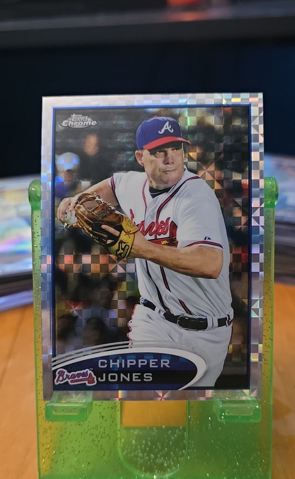2012 Topps Chrome - Chipper Jones #96 X-Fractor Atlanta Braves 