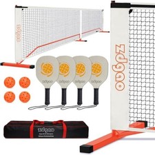 Portable 22FT Regularion Size Pickle Ball Net with Orange Pickleball Net Set