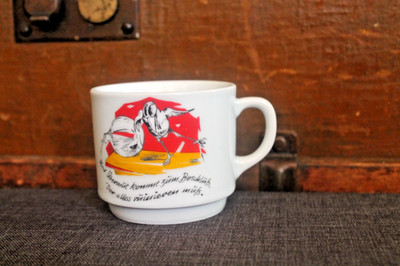 Tasse Hans Huckebein der Unglücksrabe Wilhelm Busch Seltmann Weiden Becher