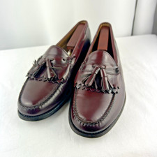 Bostonian Crown Windsor Burgundy Leather Men's  Size 10 D Penny Loafer