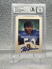 2002 Donruss Gridiron Kings - Ray Lewis #6 On Card Auto Beckett 10