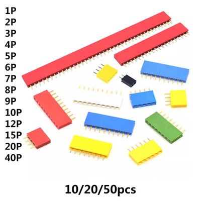 2,54mm Breakaway Weiblich Header 2p - 40p für PCB-Prototypingbretter Einzelreihe