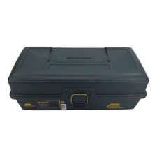 Plano One Tray Tackle Box Dark Green Metallic No Handle Use Nylon Rope