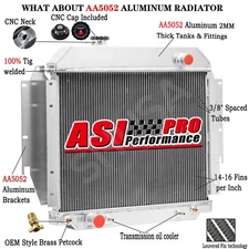 3 Row Aluminum Radiator For 1992-1996,94 Ford E150 E250 E350 Econoline 5.0L 5.8L