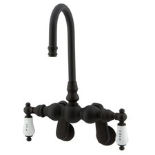Kingston Brass CC85T Vintage Wall Mounted Clawfoot Tub Filler - Bronze