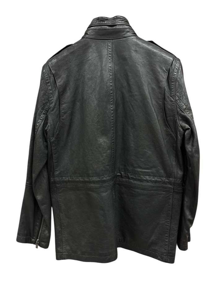 Coach Authentic Men's Leather Field Jacket Stow Hood Black US Size Large NWT - Image 3 of 4