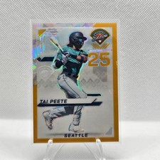2025 Panini Prospect Edition # 22 Tai Peete Gold Ice Prizm /10. Seattle Mariners
