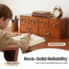 Cómoda de 6 cajones para cajonera de dormitorio armario de almacenamiento de madera 49*14*17,5 cm
