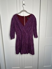 Alexia Admor 3/4 Sleeve Lace Embroidered Romper women's size large