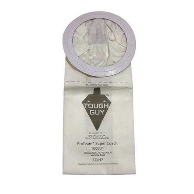 Vacuum Bag, 2-Ply, Paper Bag, 10 Pk, 3Zjh7