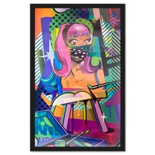 POSE, "Easel" Framed Limited Edition Lenticular Artist Edition with Hand Signed