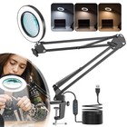 Lupe mit Licht und Ständer 10 Fach LED Lupenleuchte Schreibtischlampe Lupenlampe
