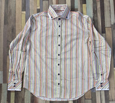 Jiggler Lord Berlue Men's Shirt XL (5) Rainbow Striped Long Sleeve Multicoloured