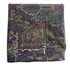 Vintage Ralph Lauren Aldenham Green One Queen Flat Sheet Multicolor