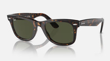 RayBan Original Wayfarer Sunglasses Tortoise Green Classic G-15 2140 902 50-22