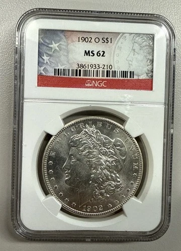 1902-O Morgan Silver Dollar NGC MS62 $1 New Orleans Mint UNC