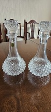 Cristal D Arques Durand pIr Pair Pair of Longchamp Decanter with Stopper