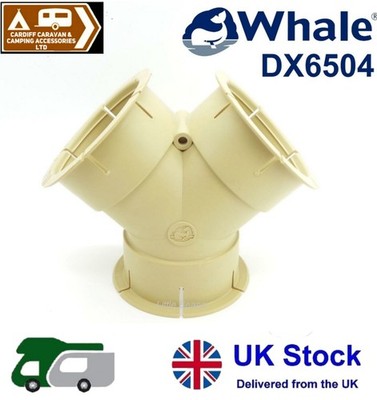 WHALE & TRUMA 65mm Blow Air Ducting Heating Y Connector Caravan Motorhome