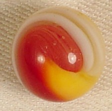 AKRO AGATE POPEYE CORKSCREW MARBLE RED YELLOW 5/8" NM