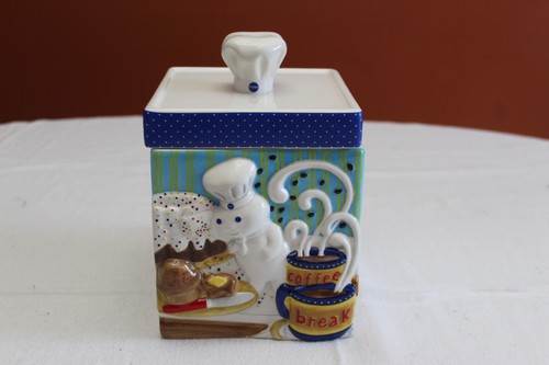 Bidone caffè fresco Danbury 2000 come nuovo Pillsbury Doughboy Poppin con coperchio usato in ottime condizioni - Foto 2 di 10
