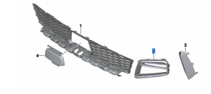 NEW BMW 1 SERIES F40 M135I 128TI M SPORT FRONT LEFT CORNER GRILL 51748075623