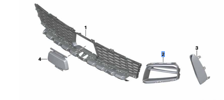 NEW BMW 1 SERIES F40 M135I 128TI M SPORT FRONT OFFSIDE CORNER GRILL 51748075624