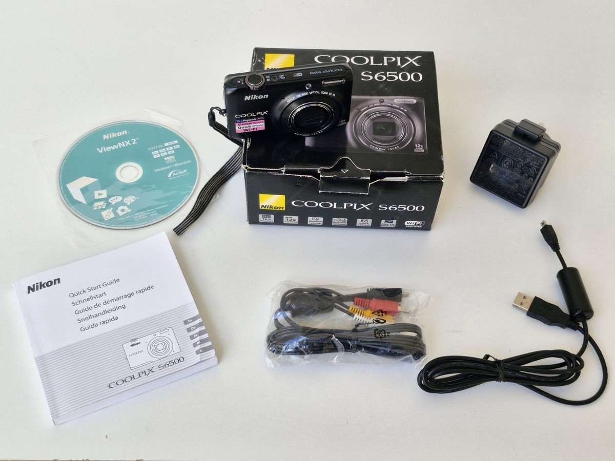 Nikon COOLPIX S6500 16.0MP Digital Camera - Black for sale online
