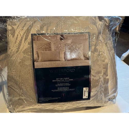 WATERFORD Maguire 3 Decorative Pillows, Assorted,Mocha - Picture 7 of 8