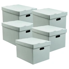Archival Record Storage Cartons Ready-To-Assemble Filing Boxes for Organizing...