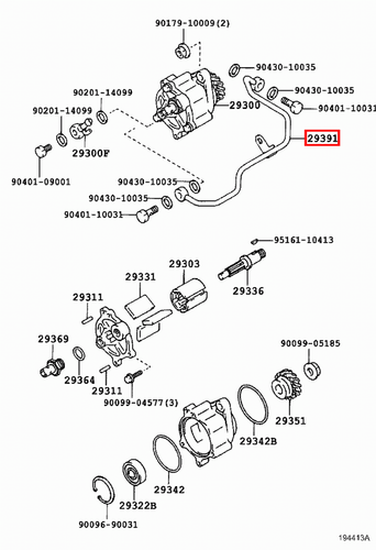 Genuine Toyota LandCruiser HZJ76 HZJ74 1HZ 4.2 Diesel Vacuum Pump Tube Pipe - Picture 6 of 7