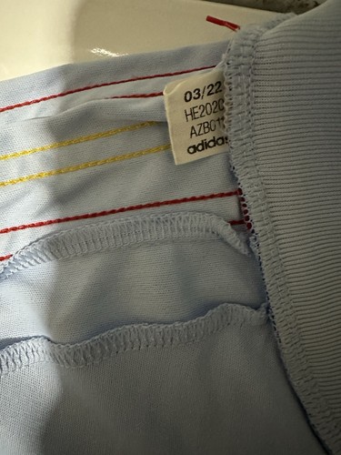 Maglia Spagna Away Adidas 2022 Azzurro Gavi #9 Taglia S - Foto 9 di 10