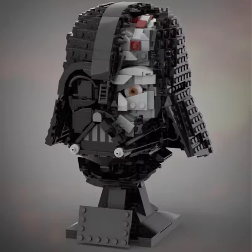 CUSTOM Lego Darth Vader Damaged Helmet, Fan Made Lego Set,  979 Pieces, NEW