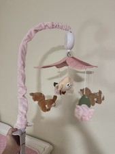 The Peanutshell Musical Crib Mobile For Girls 12 Lullabies Pink Forest Decor